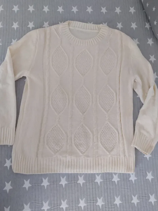 Jersey suave beige talla única