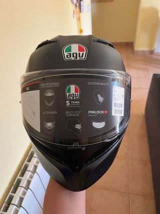 Casco de moto AGV K3 Negro Mate