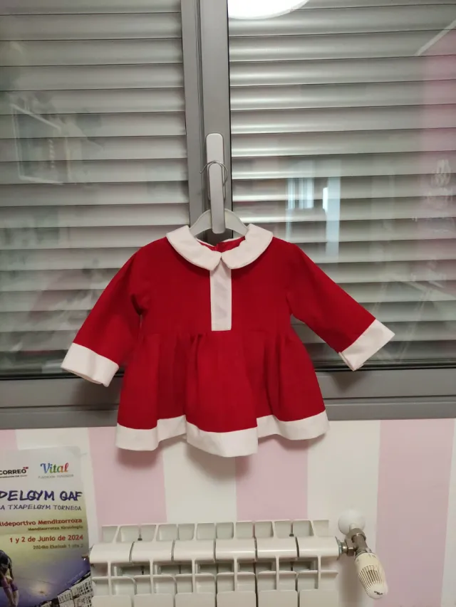 Disfraz vestido Mamá Noel niña 1 año