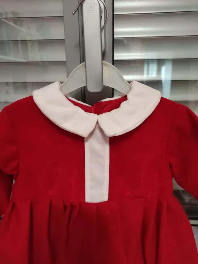 Disfraz vestido Mamá Noel niña 1 año