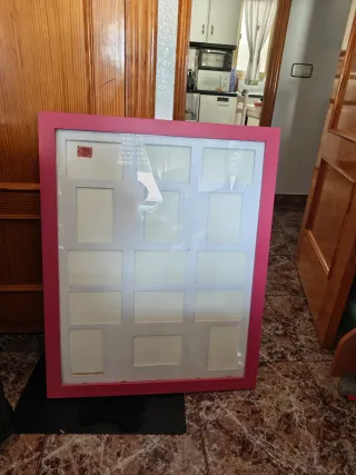 Marco de fotos múltiple rosa