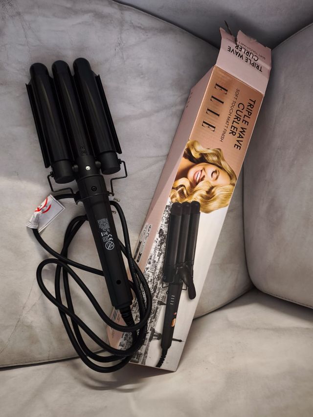 Plancha Rizadora Elle Triple Wave