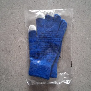Lote 3 bufandas y guantes azules