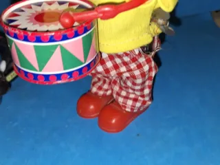 Lote Juguetes Cuerda Coche  Paya y Payaso Tambor