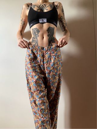 Pantaloni vintage fantasia floreale taglia L