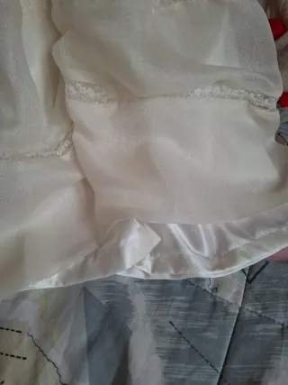 Vestido de Comunión Seda Natural Beige