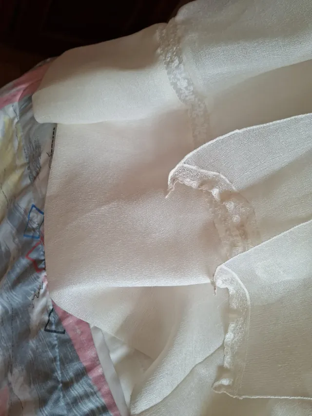 Vestido de Comunión Seda Natural Beige