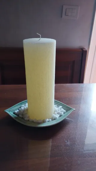 Candela decorativa con brillantini