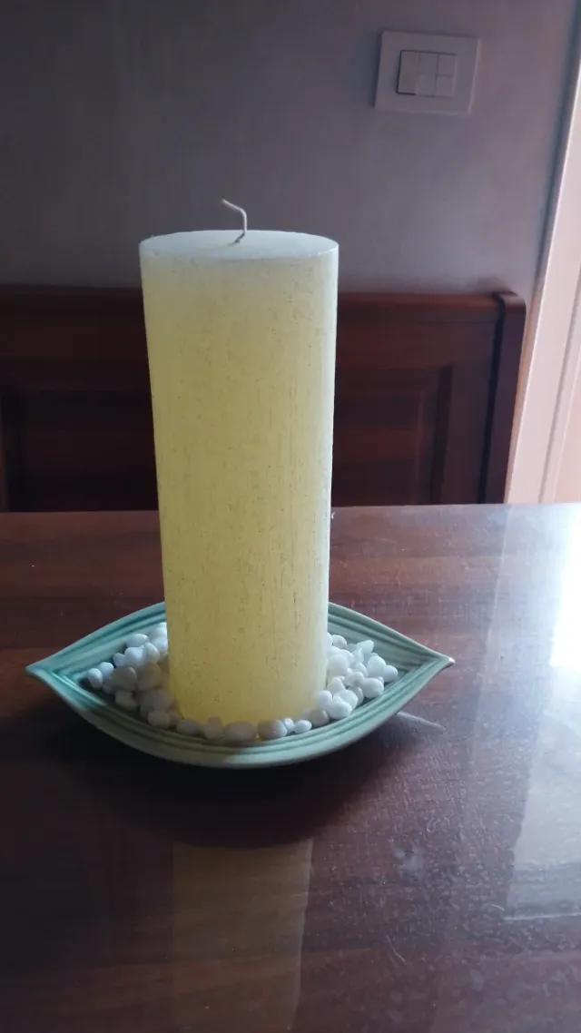 Candela decorativa con brillantini