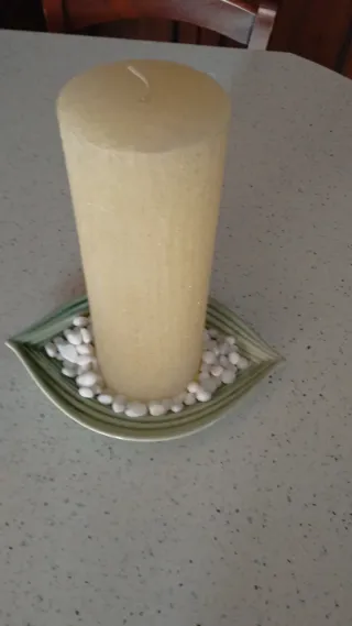 Candela decorativa con brillantini