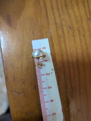 Pendientes Oro 18 Medias Perlas