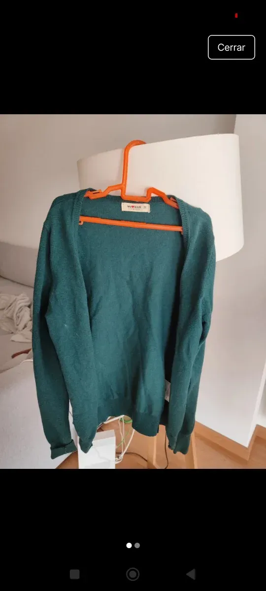 Chaqueta punto fino verde Talla M