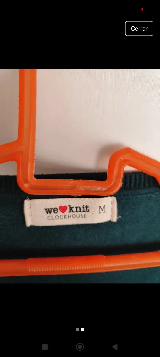 Chaqueta punto fino verde Talla M