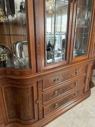 Conjunto 3 Muebles Comedor Madera Raíces