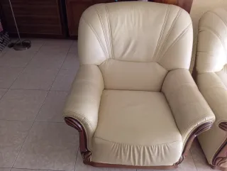 Sofá 2 plazas y sillón individual piel