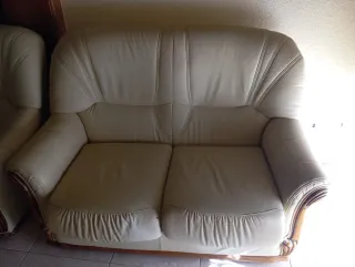 Sofá 2 plazas y sillón individual piel