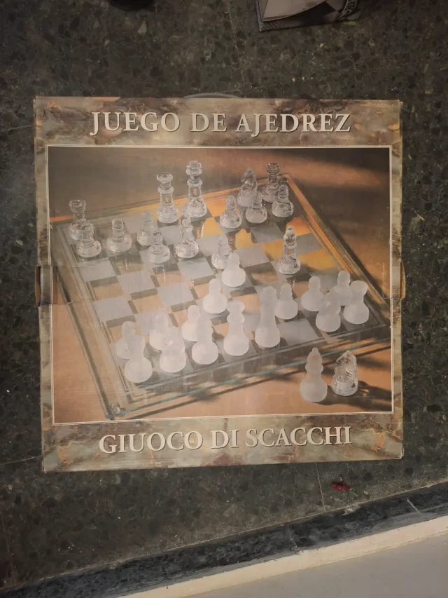 Juego de Ajedrez de Cristal y almirez para Chema