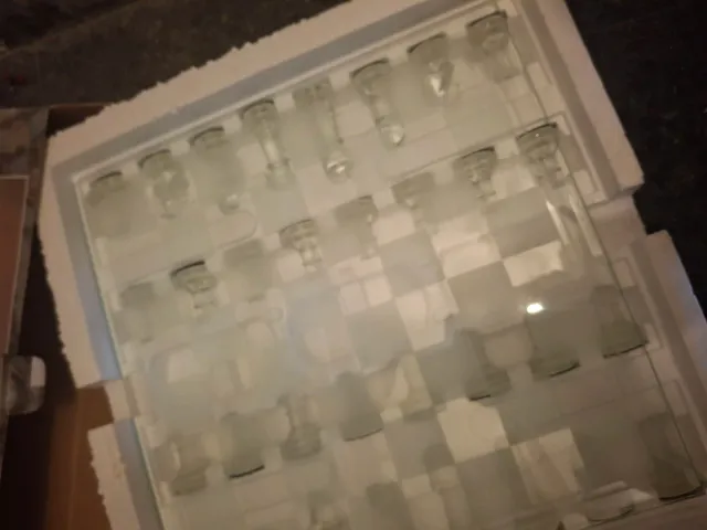 Juego de Ajedrez de Cristal y almirez para Chema