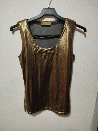 ¡REBAJA FIESTAS! Top dorado metalizado