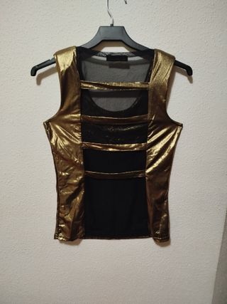 ¡REBAJA FIESTAS! Top dorado metalizado