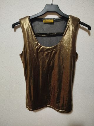 ¡REBAJA FIESTAS! Top dorado metalizado