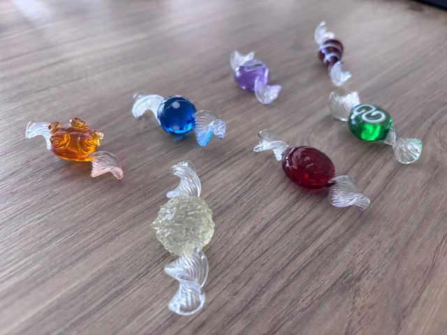 Caramelos de cristal decorativos
