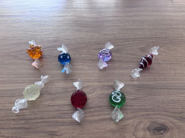 Caramelos de cristal decorativos