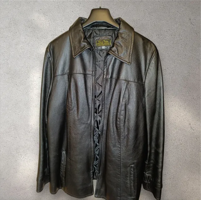 Giacca in Vera Pelle Artigianale Nera