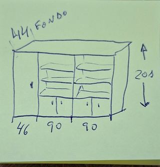 Mueble de oficina modular madera