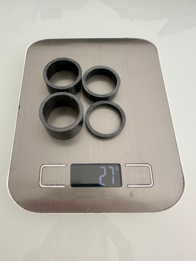 Separadores carbono dirección ciclismo