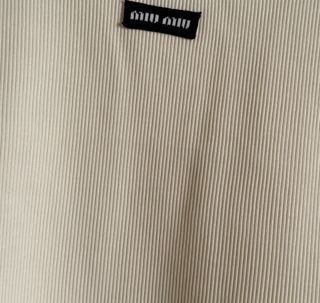 Miu Miu Top Encaje Beige