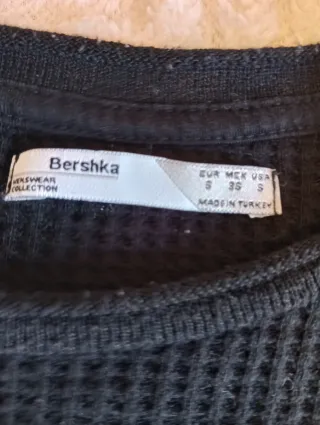 Jersey negro manga larga mujer