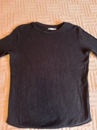 Jersey negro manga larga mujer