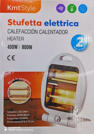 Aquecedor elétrico KmtStyle 400W/800W