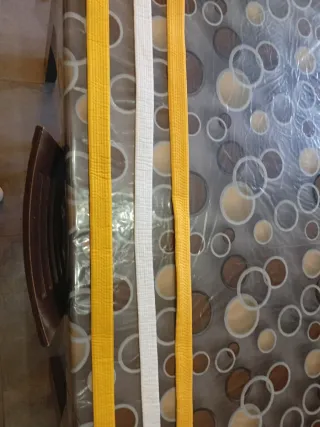 Set 3 cinture taekwondo: 2 arancioni, 1 bianca