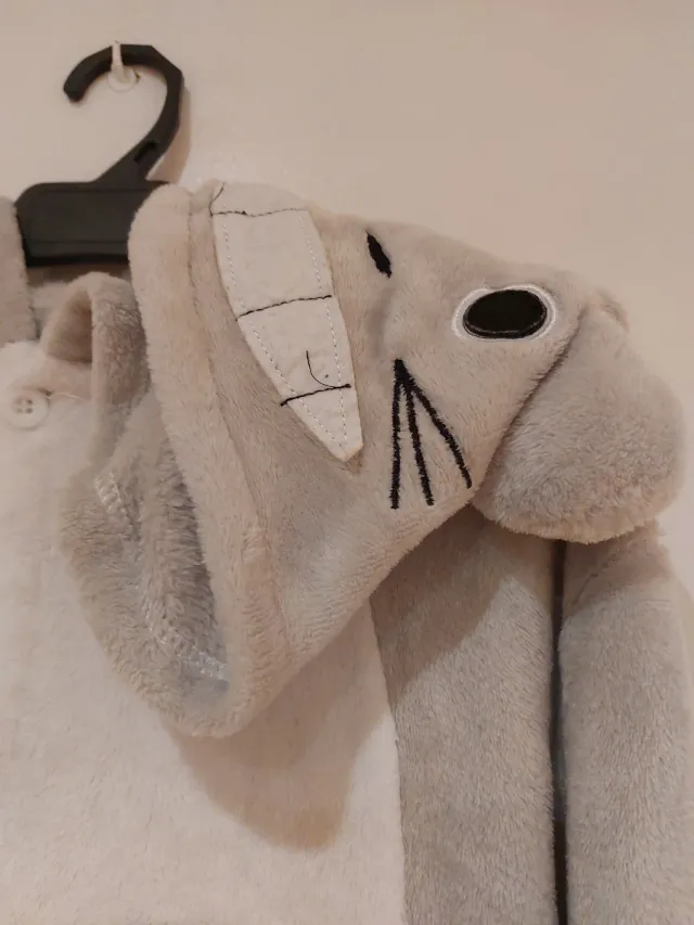 Pijama Totoro Talla Única Gris y Blanco