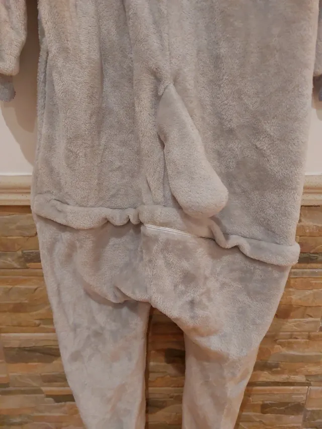 Pijama Totoro Talla Única Gris y Blanco