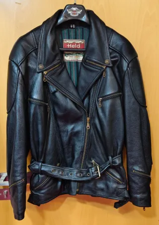 Chaqueta de cuero Held negra talla M Betty Boop
