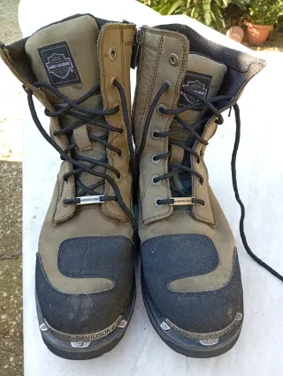 Stivali Moto Harley Davidson Pelle Nero/Verde