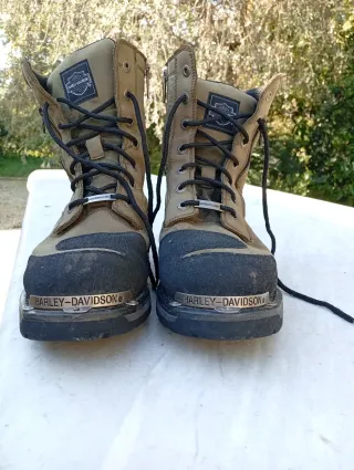 Stivali Moto Harley Davidson Pelle Nero/Verde