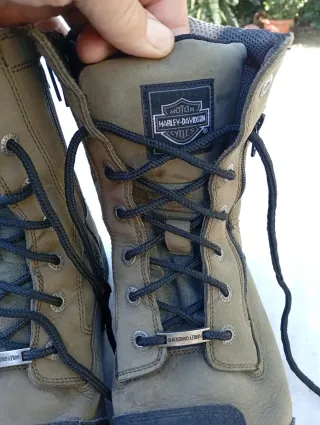 Stivali Moto Harley Davidson Pelle Nero/Verde