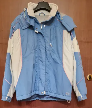 Giacca tecnica da neve/sci bianca e azzurra Choice