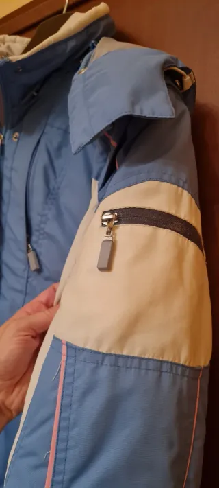 Giacca tecnica da neve/sci bianca e azzurra Choice