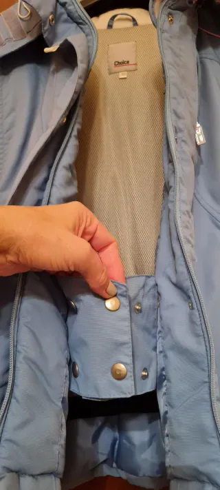 Giacca tecnica da neve/sci bianca e azzurra Choice