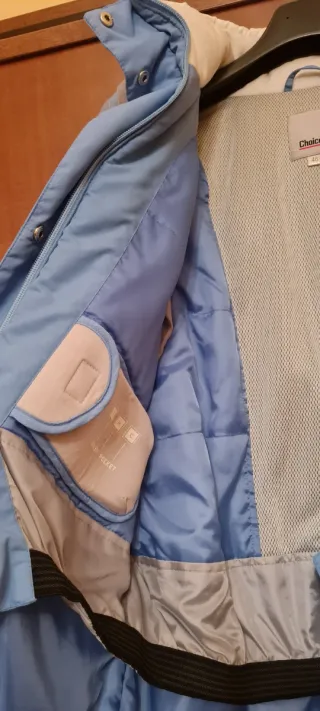 Giacca tecnica da neve/sci bianca e azzurra Choice