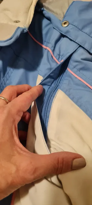 Giacca tecnica da neve/sci bianca e azzurra Choice