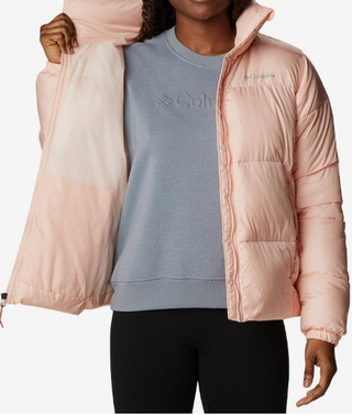 Chaqueta Columbia Puffect Mujer Rosa Claro