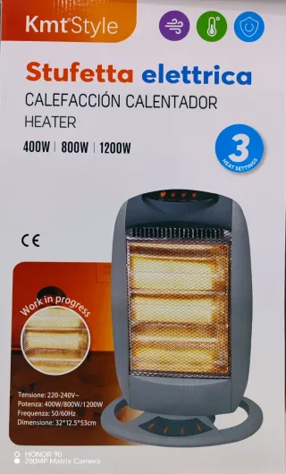 Aquecedor elétrico Kmt Style 1200W