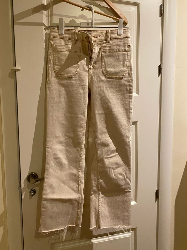 Vaqueros Zara Talla 36 Beige