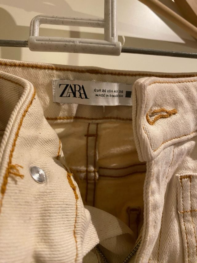 Vaqueros Zara Talla 36 Beige